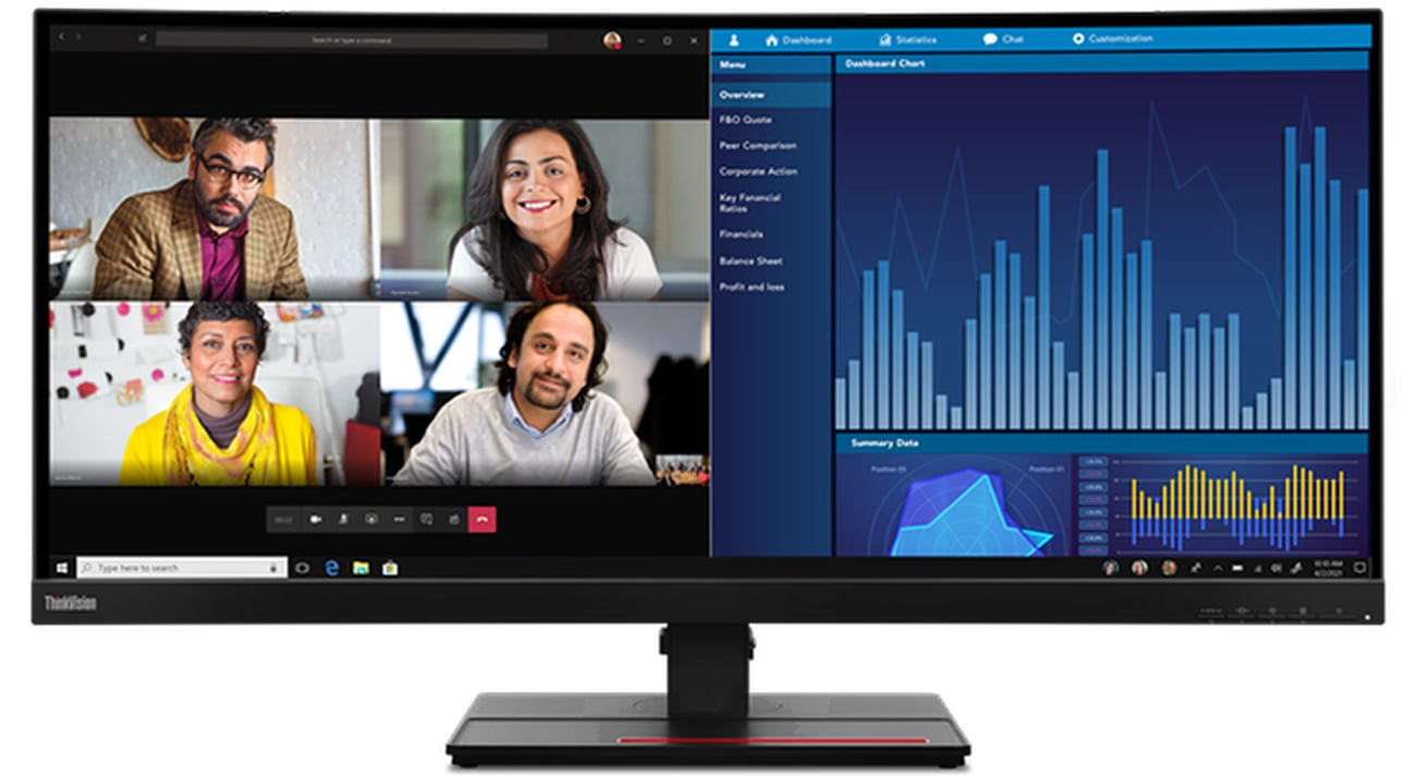 Lenovo ThinkVision P34w-20 з бізнес-монітором MC50