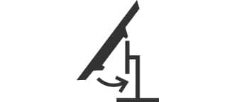 Підставка One Click дозволяє легко регулювати положення монітора без будь-яких інструментів.