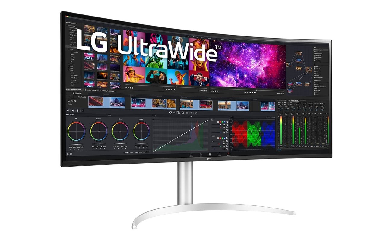 LG 40WP95CP-W кутовий вид спереду