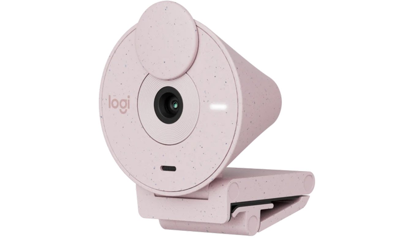 Веб-камера Logitech Brio 300 Pink - кутовий вид спереду