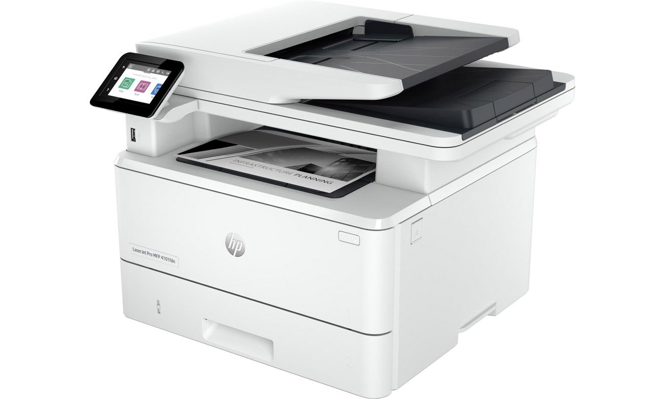 Вид збоку МФУ HP LaserJet Pro 4102fdn