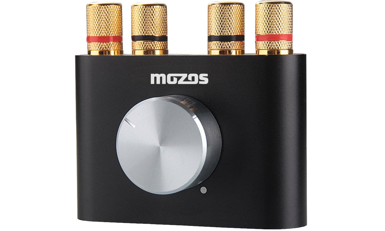 Підсилювач динаміків Mozos M01G Stereo DAC USB BT - кутовий вид спереду