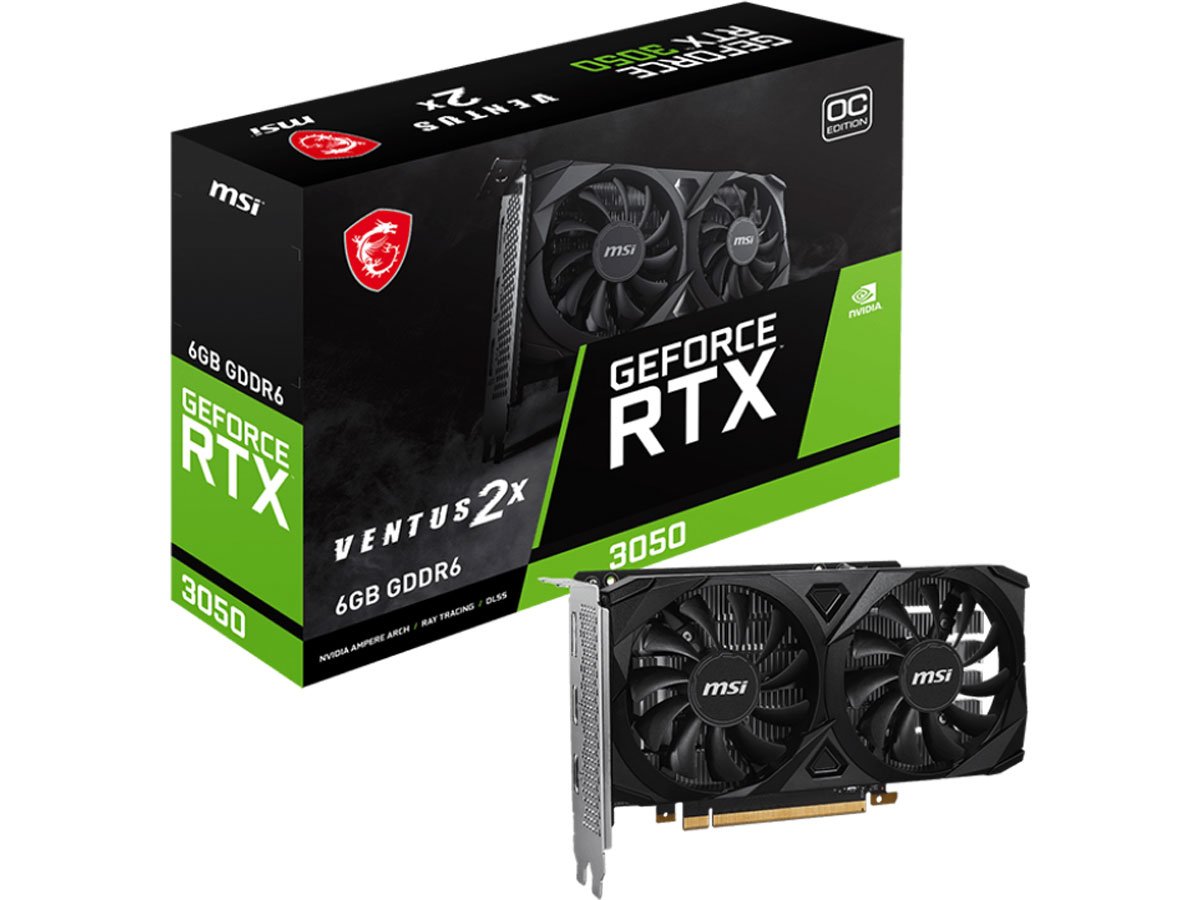 MSI GeForce RTX 3050 VENTUS 2X OC 6 ГБ GDDR6