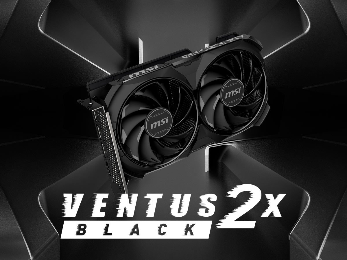 MSI GeForce RTX 4060 Ti Ventus 2X Black E1 OC 8 ГБ GDDR6