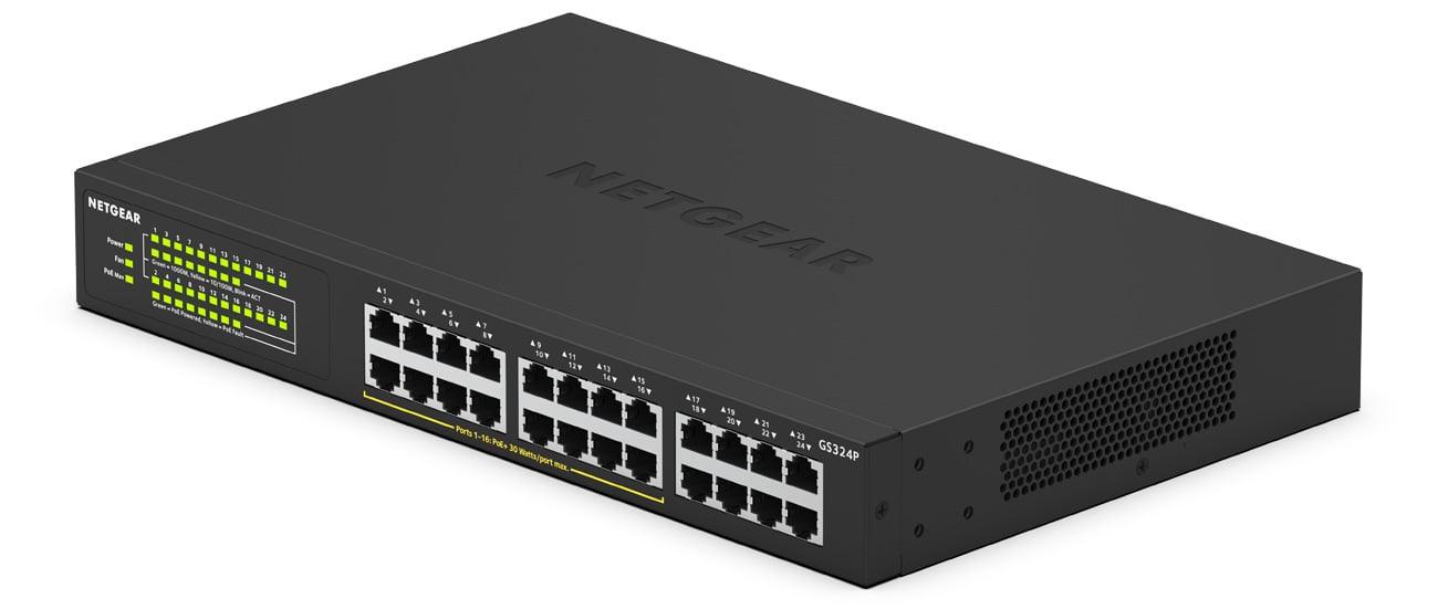 24-портовый неуправляемый коммутатор Netgear GS324P