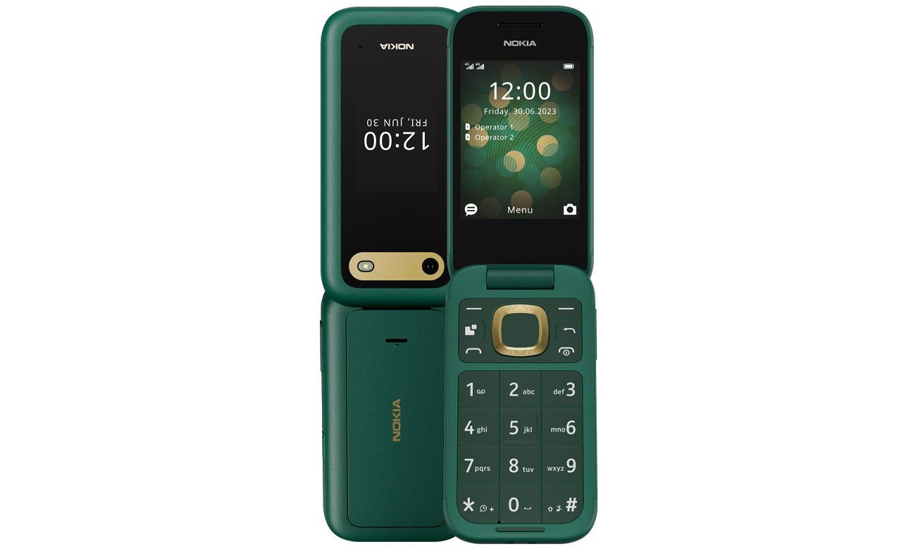 В комплект входит Nokia 2660 4G Flip green