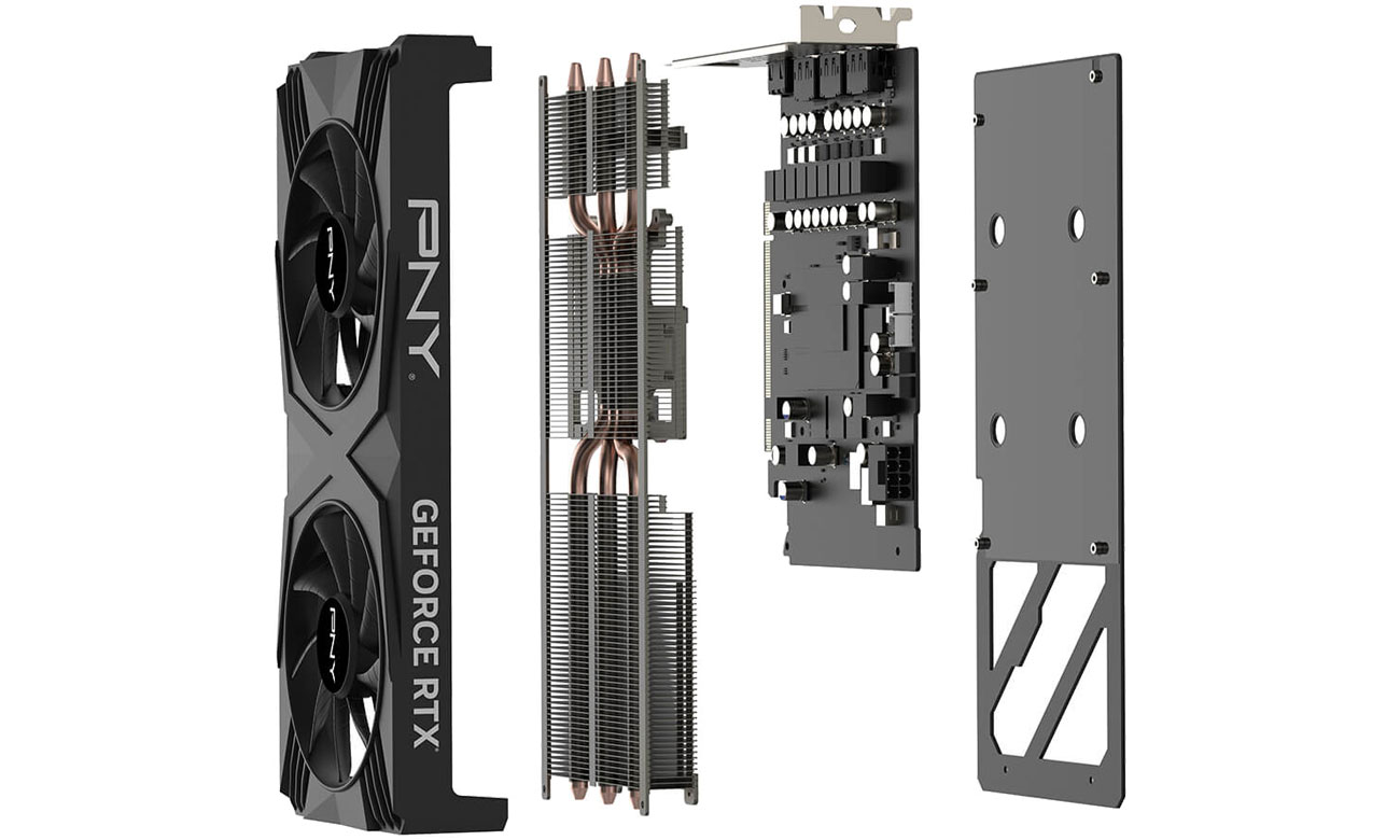 Охлаждение PNY GeForce RTX 4060 Ti VERTO Dual Fan