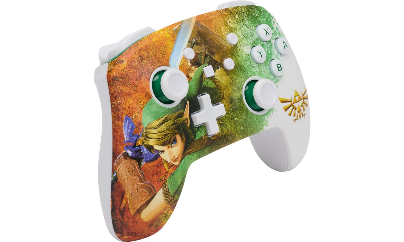 PowerA Enhanced Zelda Link Watercolor Wireless Pad для Nintendo Switch – вид спереди под углом