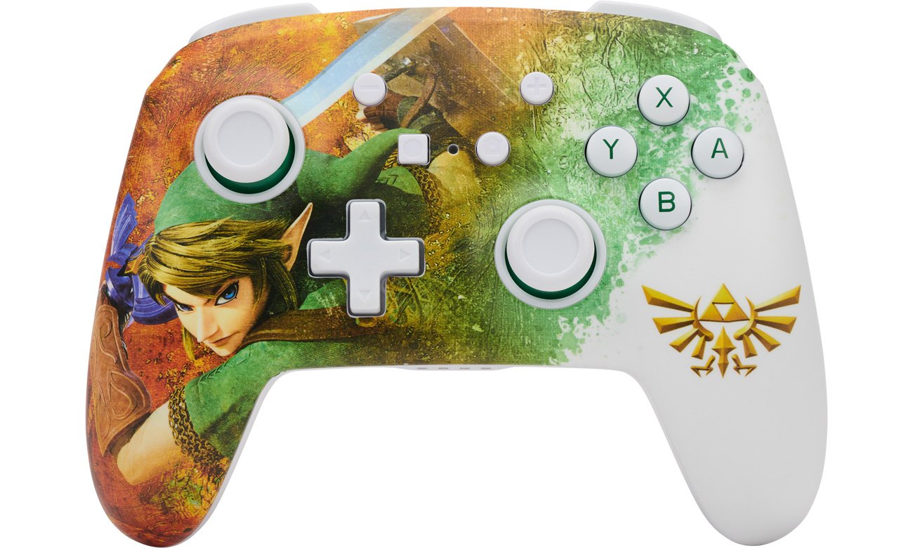 PowerA Enhanced Zelda Link Watercolor беспроводной планшет для Nintendo Switch – вид спереди