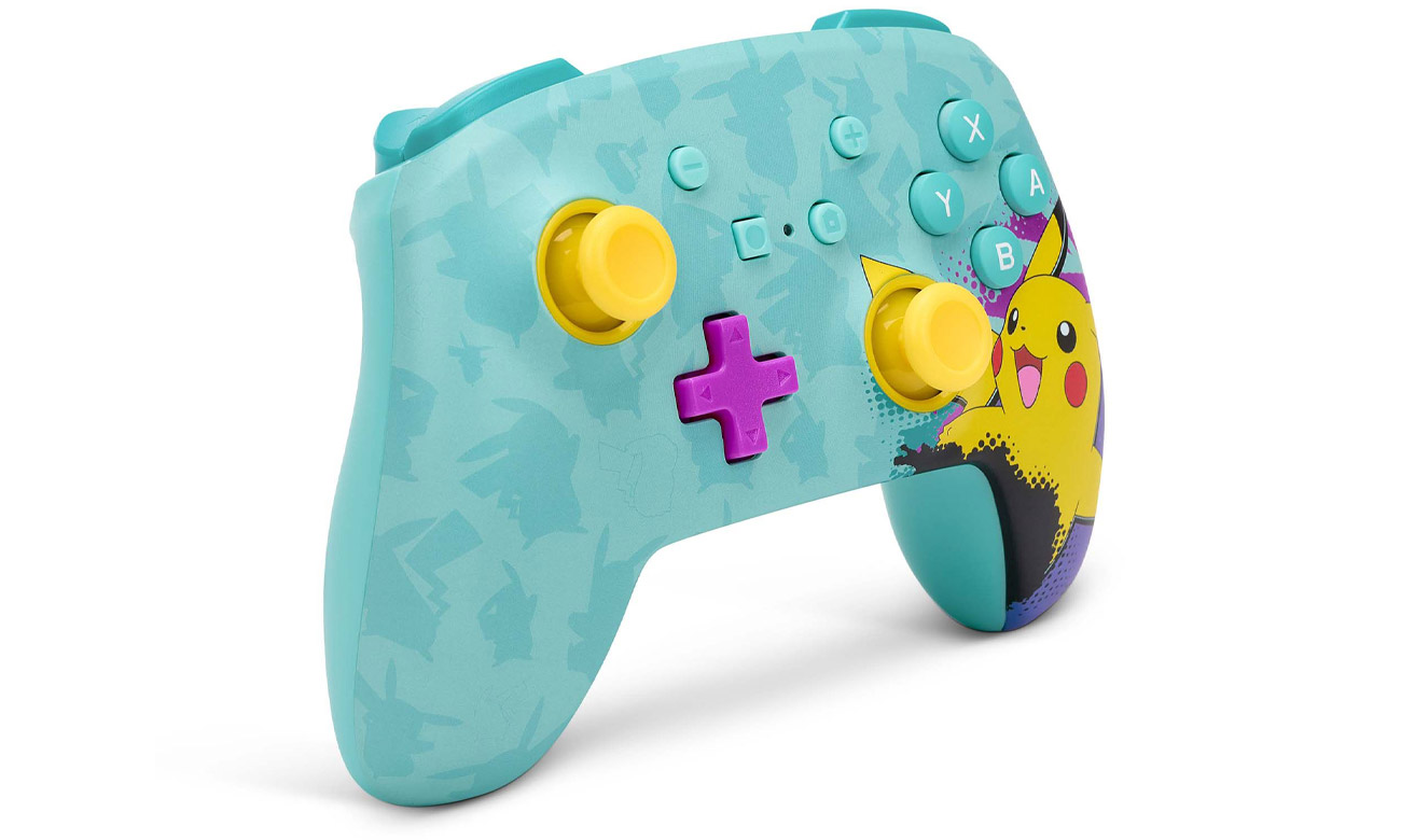 PowerA Enhanced Pikachu Paint Wireless Pad для Nintendo Switch – кутовий вигляд спереду