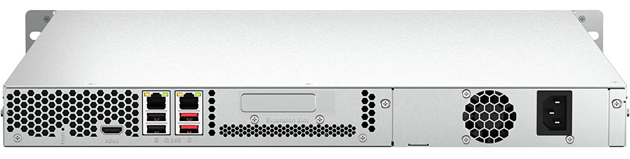 Сервер QNAP TS-464U RACK NAS - вид ззаду