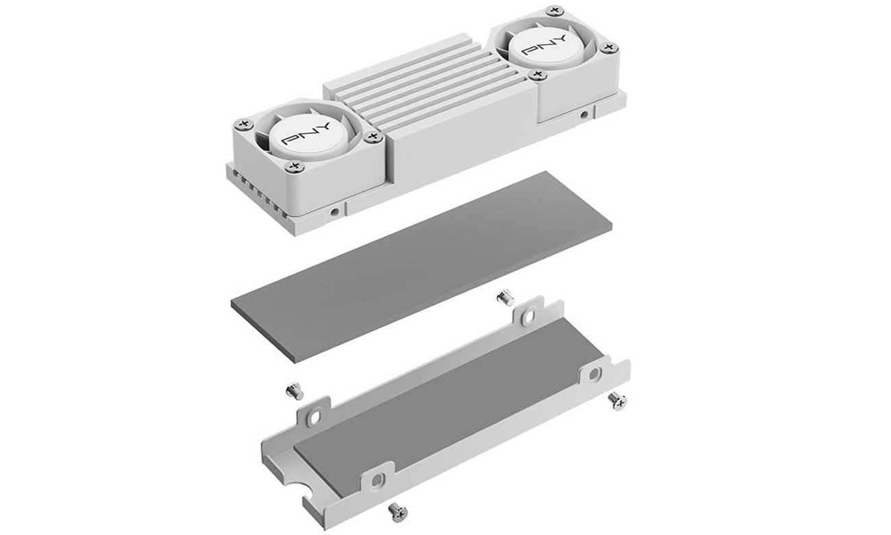 M.2 PCIe Gen5 NVMe SSD PNY CS3150 Heatsink White – эффективное охлаждение