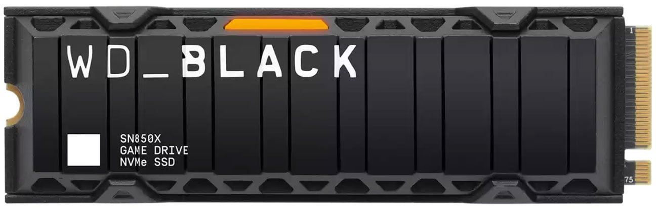 Радiатор M.2 NVMe SSD WD BLACK SN850X – вид спереду