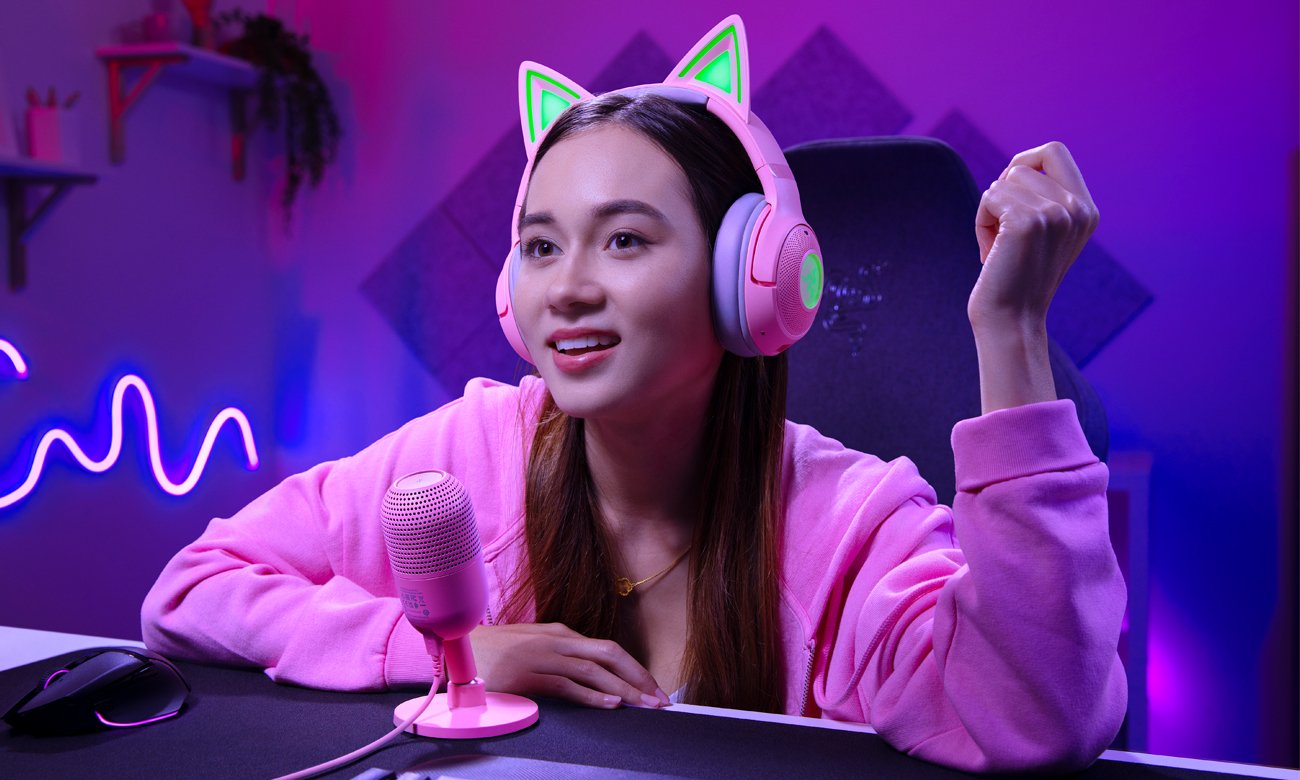 Настільний міні-мікрофон Razer Seiren V3 Pink - Стиль життя