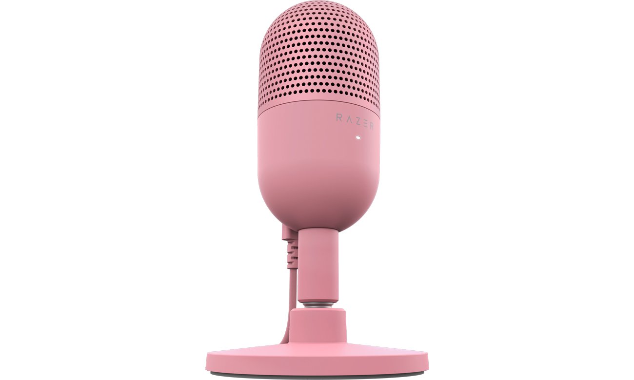 Настільний міні-мікрофон Razer Seiren V3 Pink - кутовий вид спереду