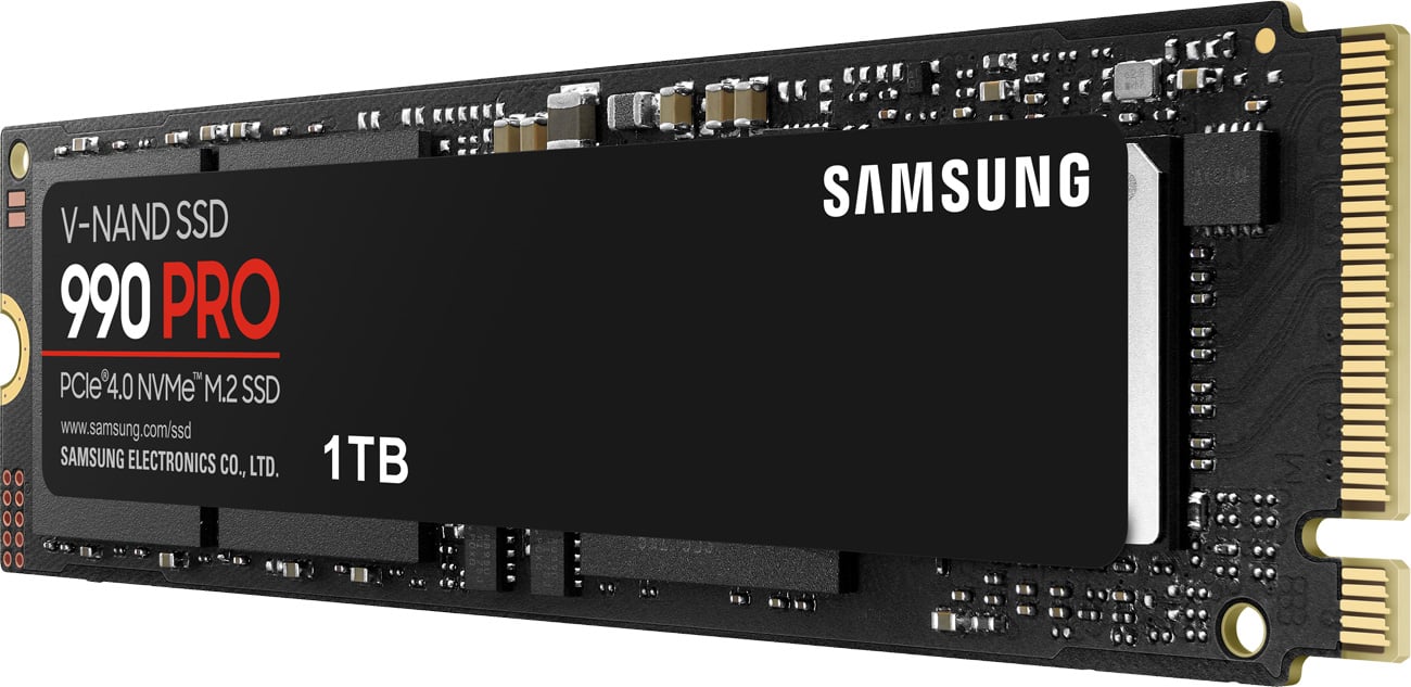 Твердотiльний накопичувач Samsung 990 PRO 1 ТБ M.2 - вид спереду пiд кутом