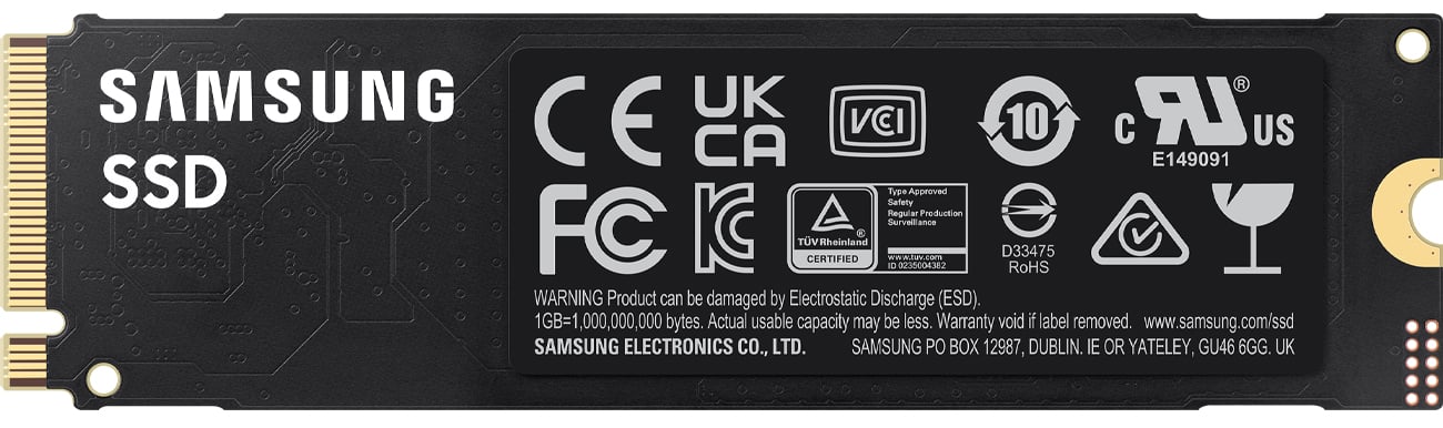 Samsung Evo 990 1 ТВ M.2 PCIe Gen5 NVMe SSD – вид сзади