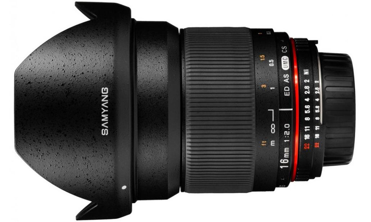 Об’єктиви Samyang 16mm F2.0 ED AS UMC Canon із фіксованою фокусною відстанню Міцна конструкція