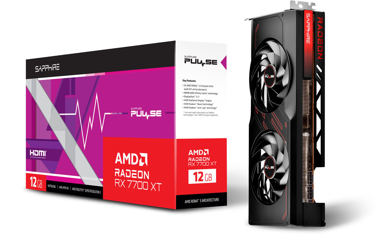 Sapphire Radeon RX 7700 XT PULSE 12 ГБ GDDR6