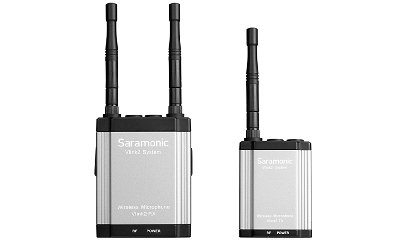 Комплект беспроводной передачи аудио Saramonic Vlink2 Kit1 – вид спереди