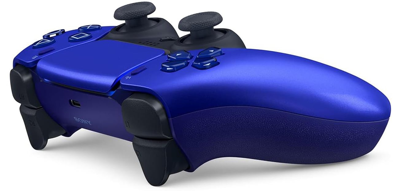 Контроллер Sony DualSense для PlayStation 5 Cobalt Blue – вид сверху под углом