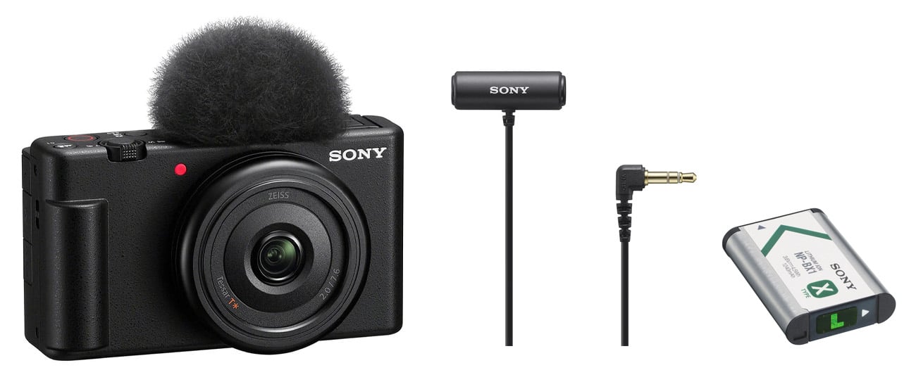 Компактний фотоапарат Sony ZV-1F з мікрофоном і акумулятором