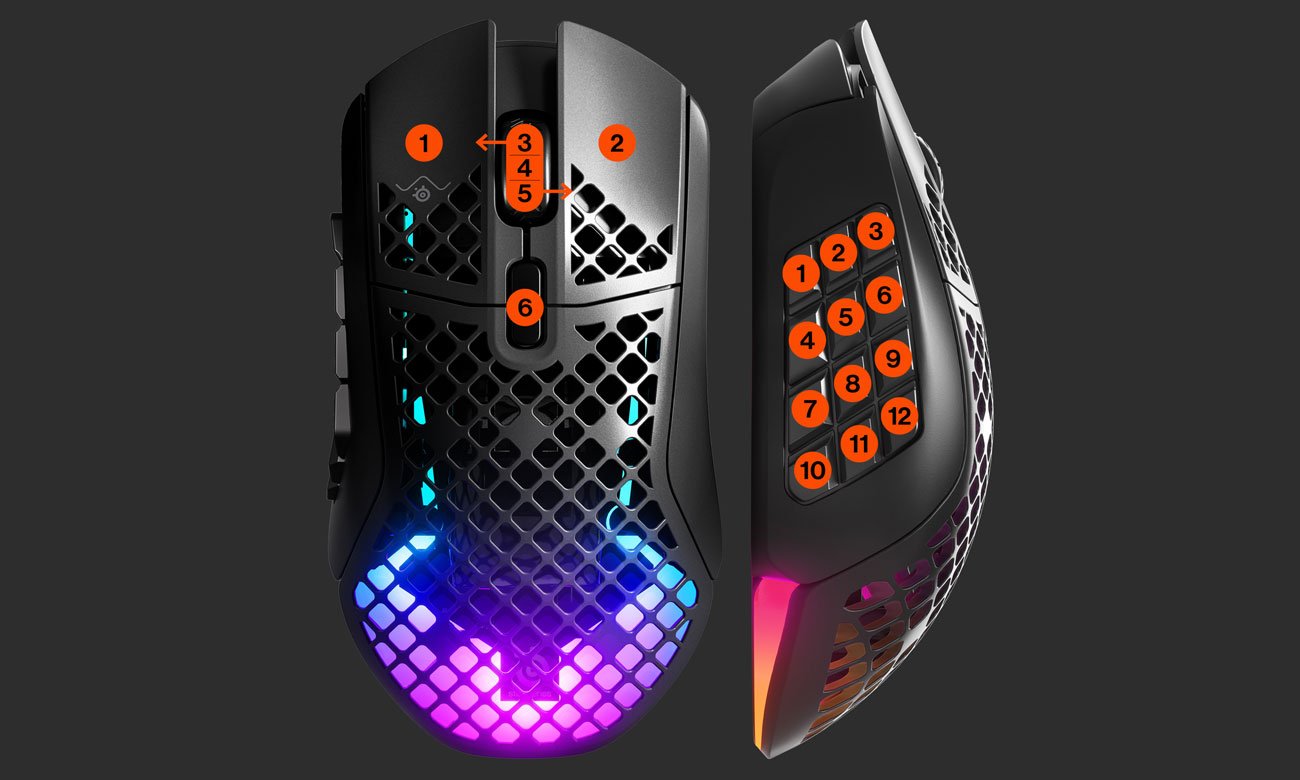 Програмовані кнопки SteelSeries Aerox 9 Wireles