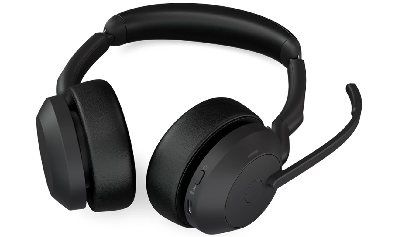 Стереогарнитура Jabra Evolve2 55 USB-A UC – вид снизу под углом