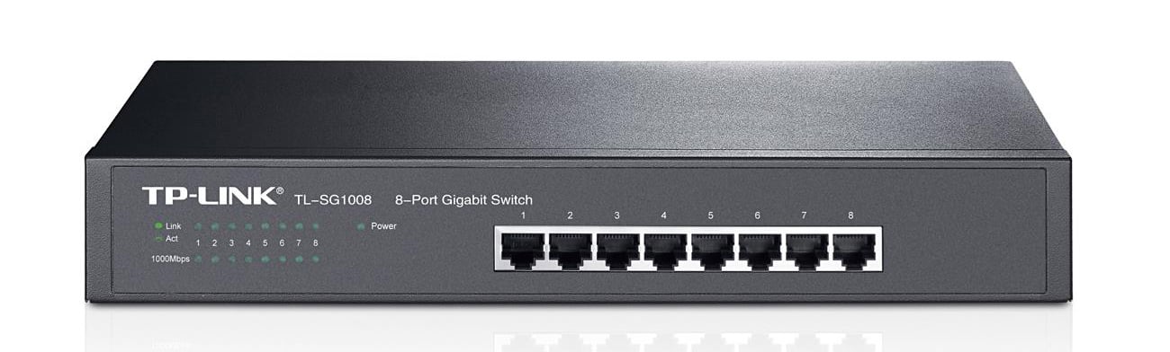 TP-Link 8p TL-SG1008 Стійка 13 спереду