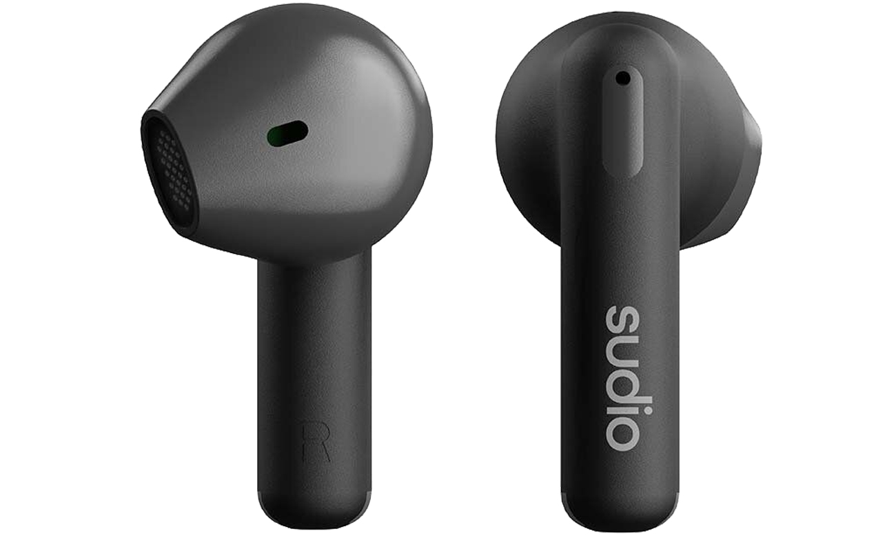 Беспроводные наушники Sudio A1 Black - вид левого и правого наушников