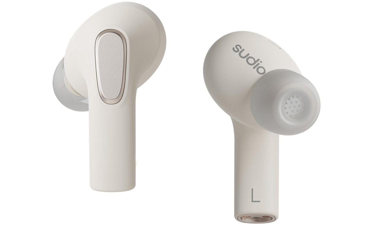 Беспроводные наушники Sudio E3 White - вид левого и правого наушников