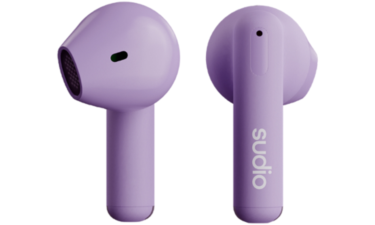 Беспроводные наушники Sudio A1 Purple – вид левого и правого наушников