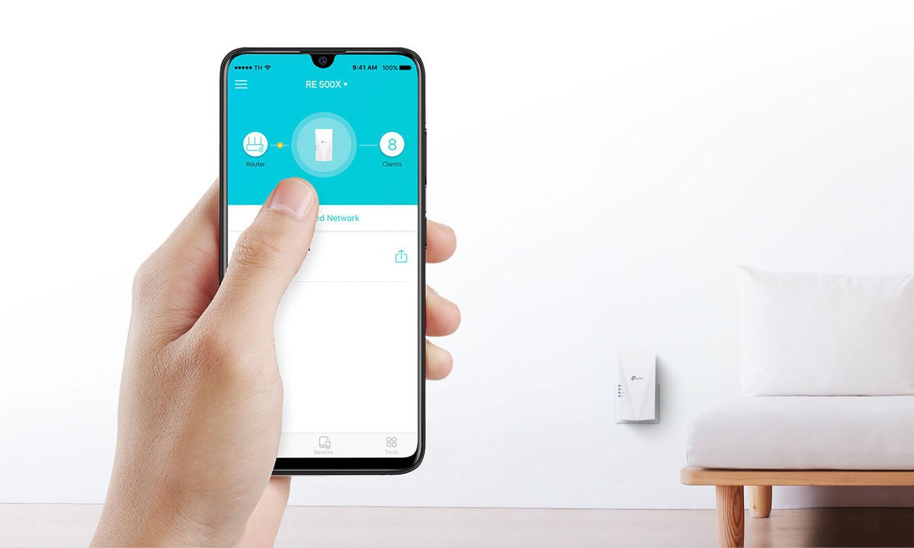 Универсальный беспроводной повторитель TP-Link RE600X - приложение TP-Link Tether