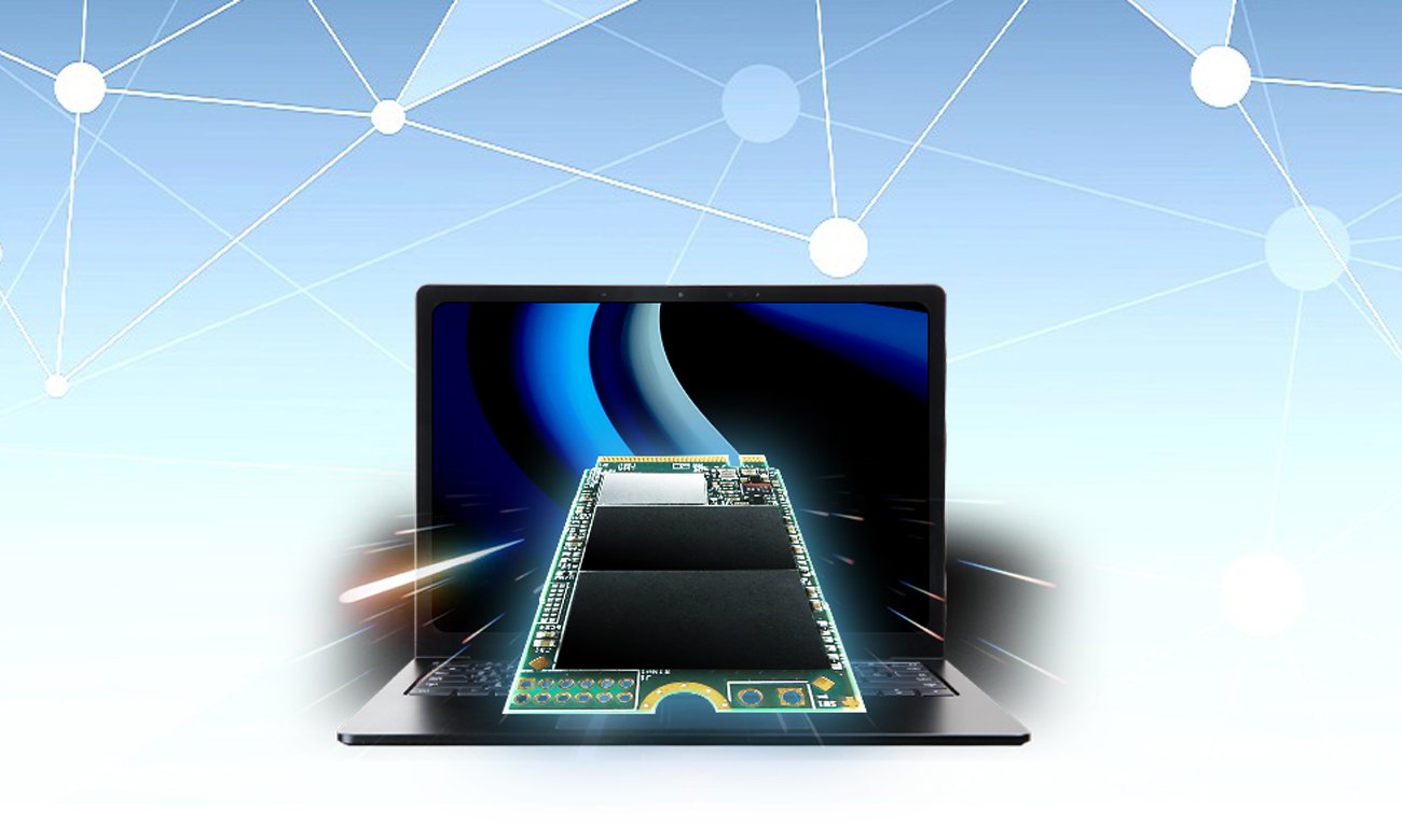 M.2 Transcend 400S PCIe NVMe SSD – Lifestyle Graphics