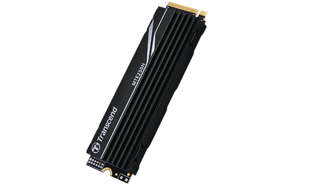 Твердотільний накопичувач Transcend 250H PCIe Gen4 NVMe M.2 – кутовий вид спереду