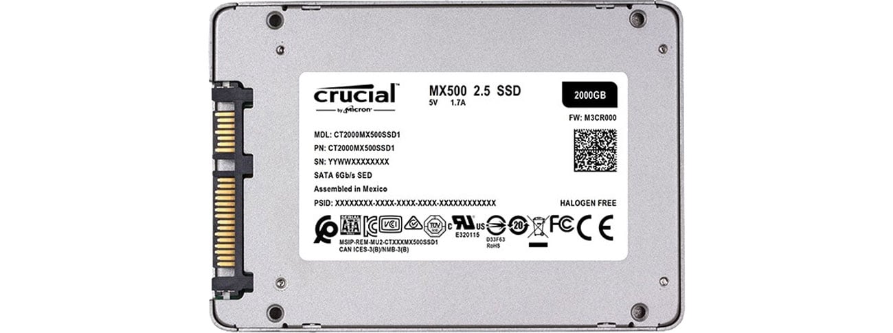 SSD 2TB 2.5'' SATA Crucial CT2000MX500SSD1