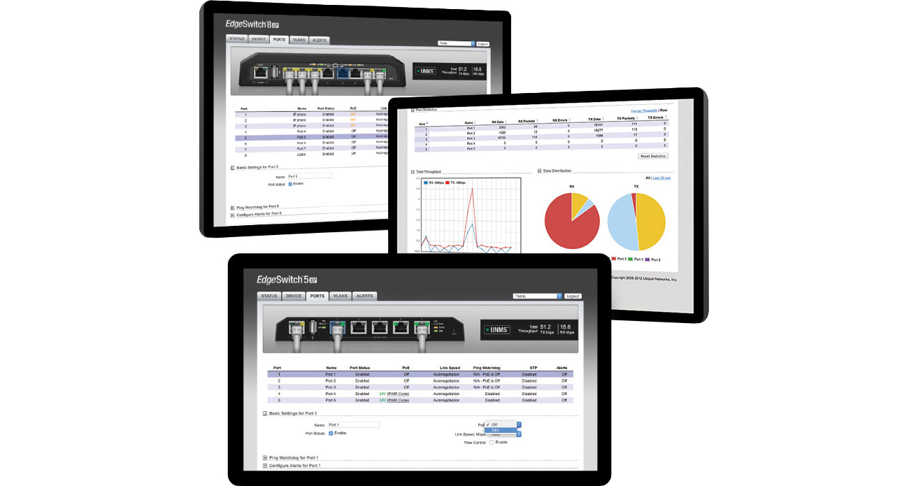 Интерфейс EdgeSwitch XP