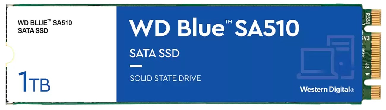 WD Blue SA510 1TB M.2 SSD - вид спереду