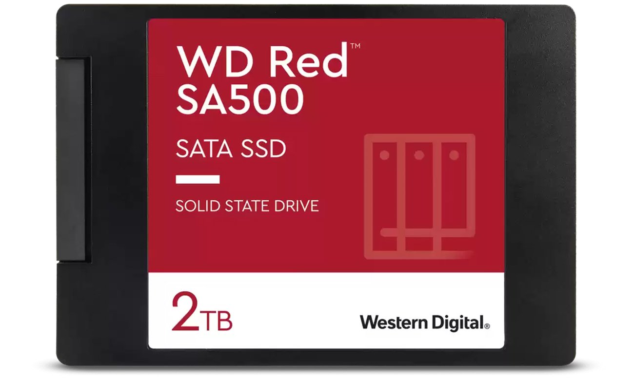 2,5-дюймовый SSD-накопитель SATA WD Red SA500 2 ТБ SSD – вид спереди