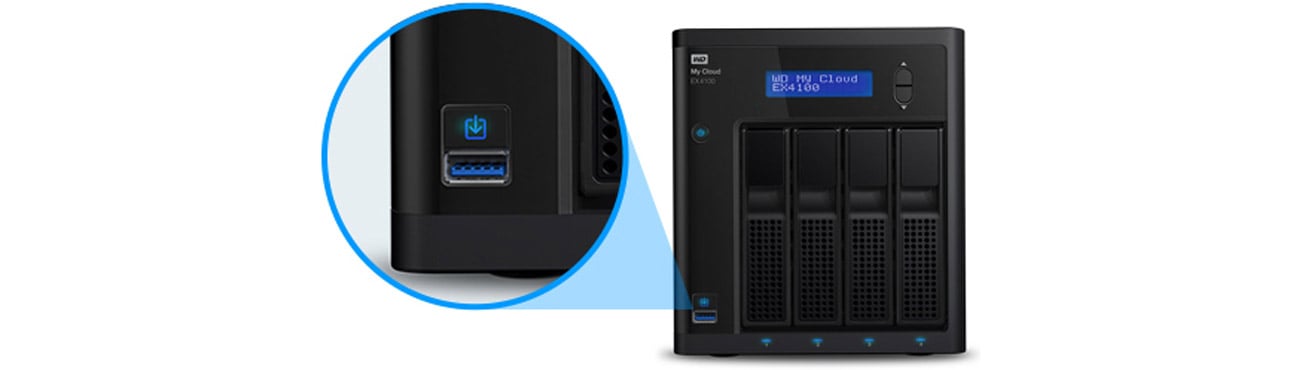 Сетевой диск/массив WD My Cloud EX4100 – автоматическое копирование с USB