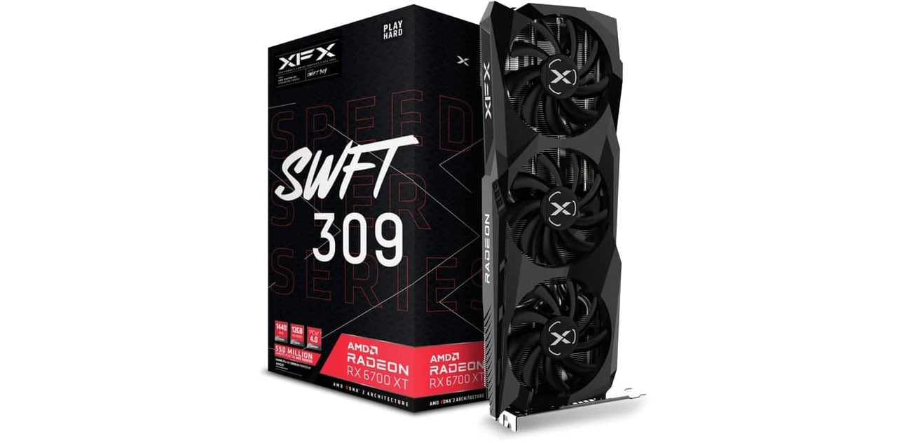 XFX Radeon RX 6700 XT SWFT 309 Gaming 12 ГБ GDDR6 RX-67XTYJFDV