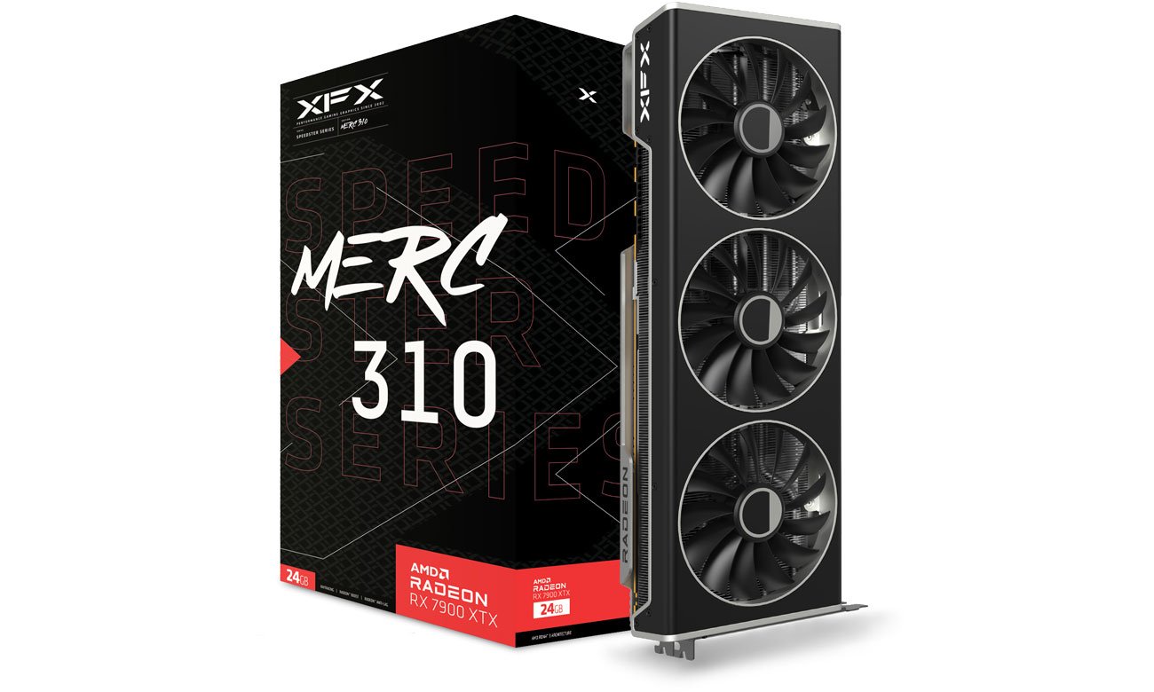 XFX Radeon RX 7900 XTX BLACK Gaming SPEEDSTER MERC310 24 ГБ GDDR6