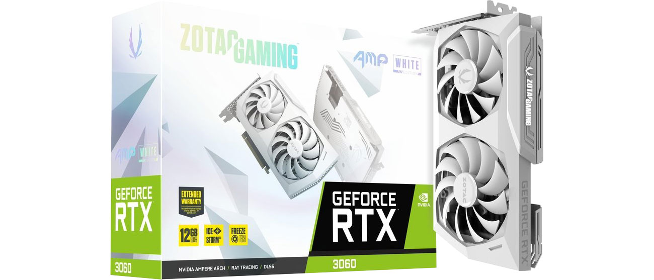 Zotac GeForce RTX 3060 AMP White Edition 12GB GDDR6 ZT-A30600F-10P