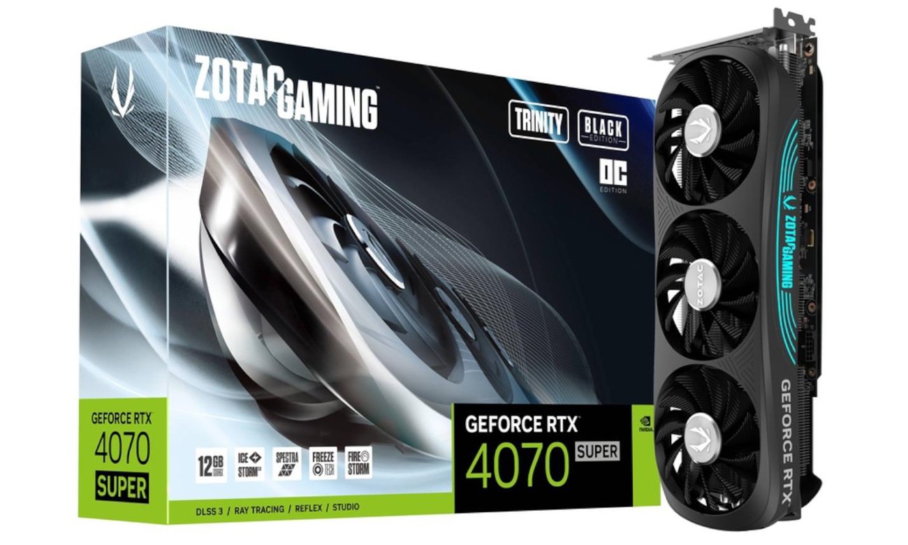 Zotac GeForce RTX 4070 SUPER Trinity Black Edition 12 ГБ GDDR6X